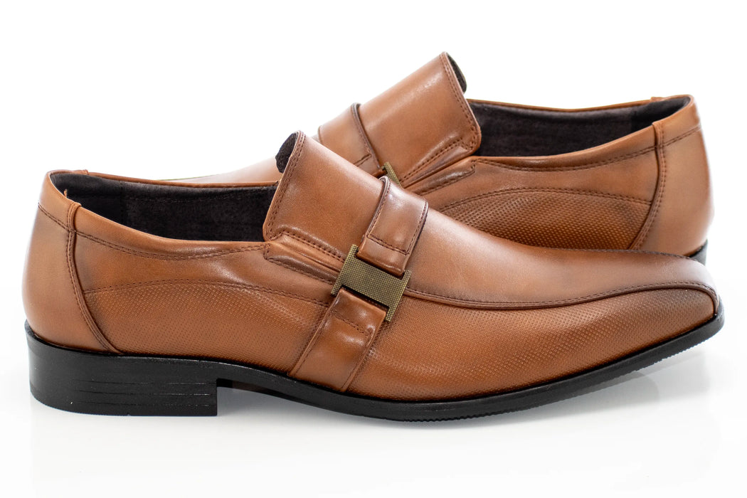 Cognac Grained Loafer with Band