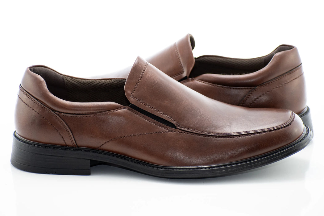 Brown Grain Leather Venetian Dress Loafer