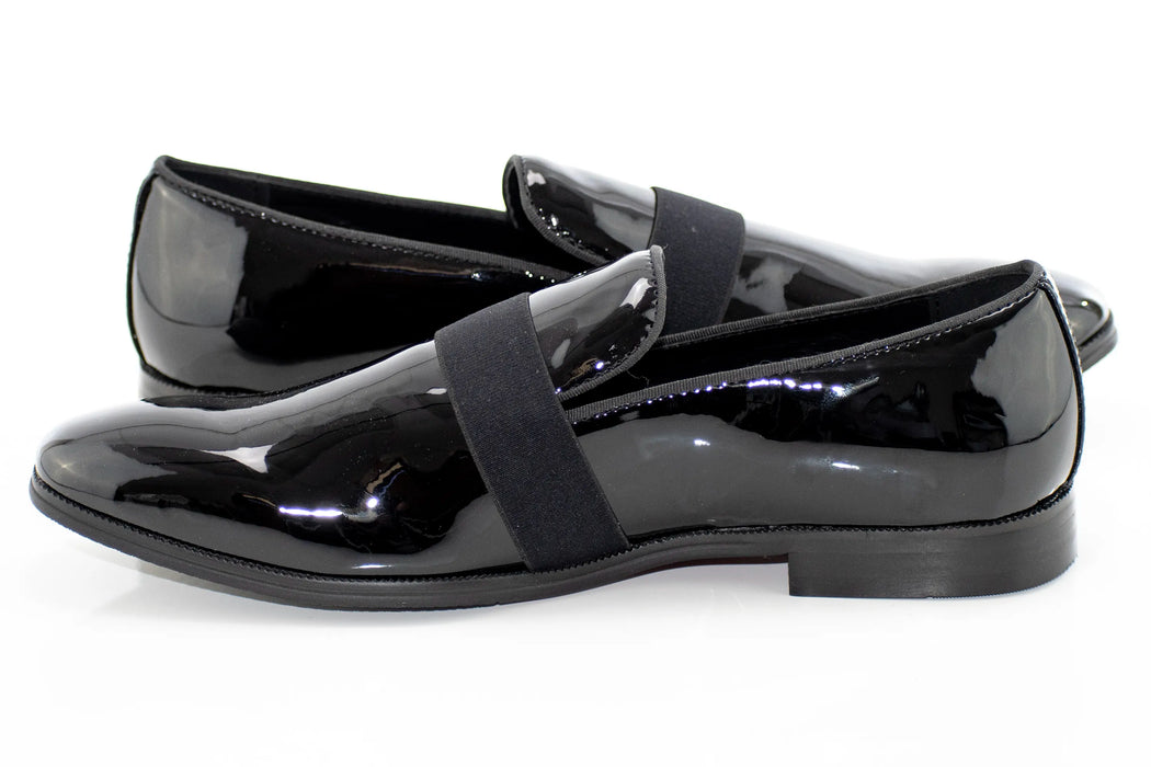 Black Patent Leather Strap Loafer