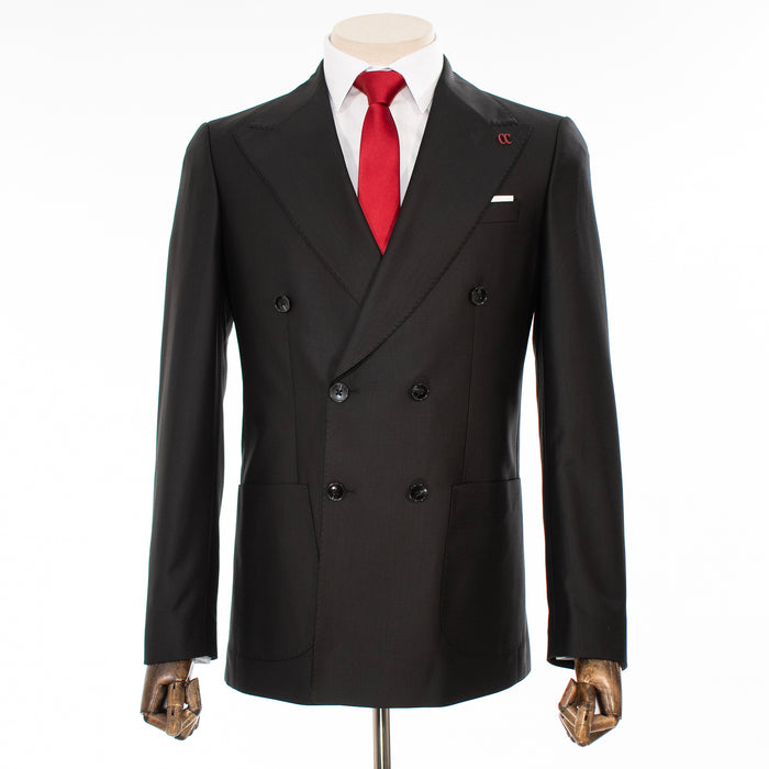 Dark Gray Double-Breasted 2-Piece Suit