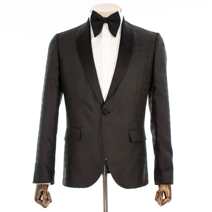 Black Tesseract Slim-Fit Tuxedo Jacket