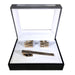 Men's Textured Bar Cufflink Tie-Bar Set
