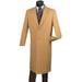 Camel Full Length 48-Inch Tailored-Fit Wool Top Coat