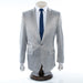 Men's Gray Satin 2-Piece Big & Tall Suit