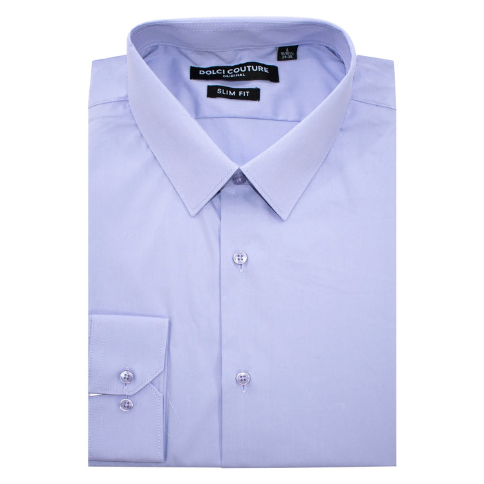 Lavender Stretch Slim-Fit Dress Shirt