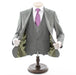 Men's Gray Twill Wool Slim-Fit Suit