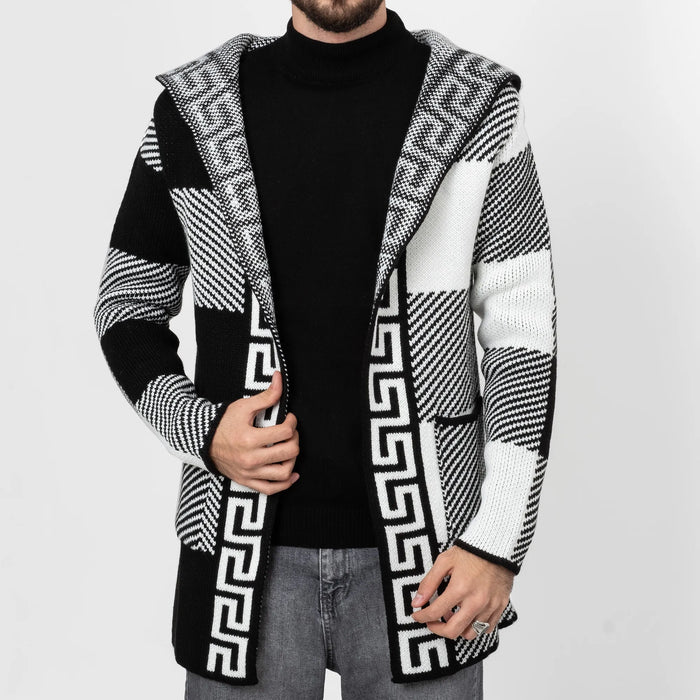 Black Grecian Regular-Fit Cardigan