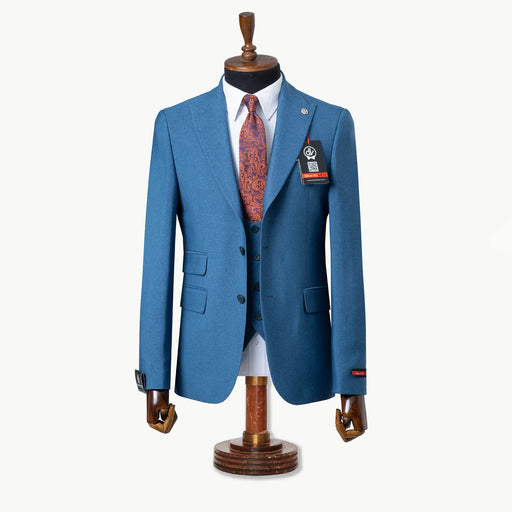 Calvin | Ocean Blue 3-Piece Tailored-Fit Suit