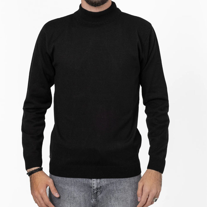 Black Long Sleeve Mock Turtleneck