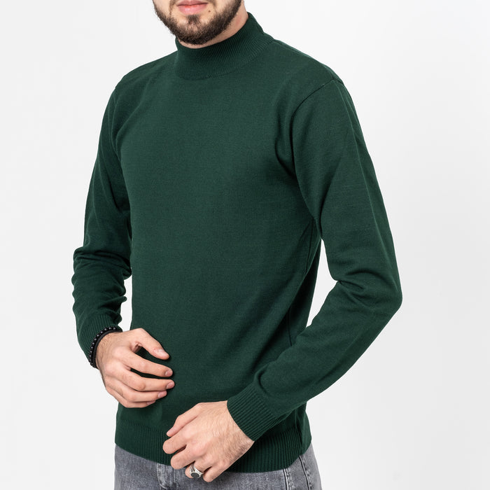 Forest Green Long Sleeve Mock Turtleneck