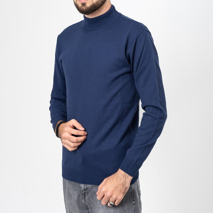 Indigo Long Sleeve Mock Turtleneck