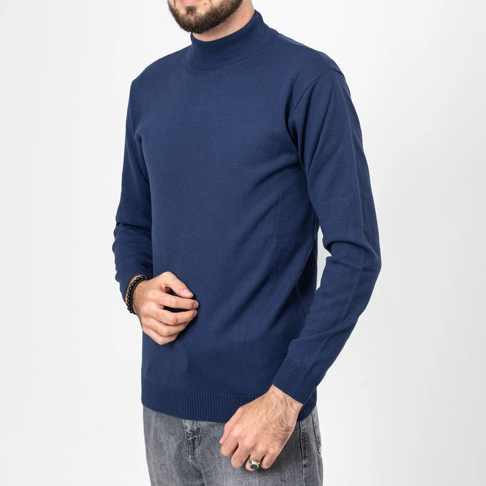 Indigo Long Sleeve Mock Turtleneck