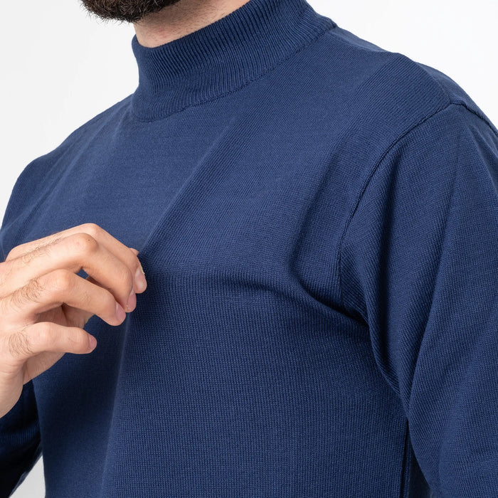 Indigo Long Sleeve Mock Turtleneck