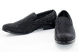 Men's Black Rhinestone Dress Loafer