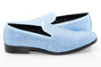 Men's Sky Blue Rhinestone Loafer