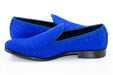 Men's Blue Rhinestone Dress Loafer