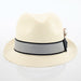 Natural Straw Fedora With Ribbon Band and Plume