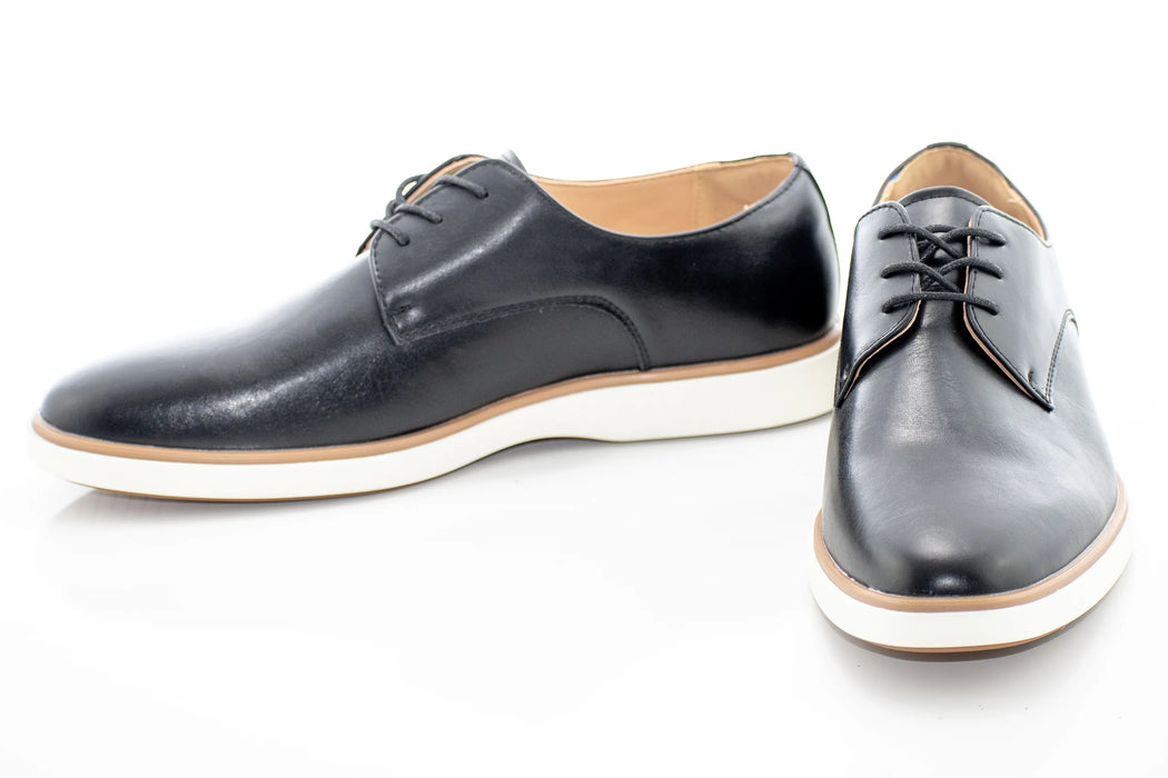 Black Hybrid Plain-Toe Derby