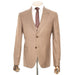 Brown 3-Piece Tailored-Fit Twill Suit
