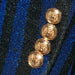 Men's Black And Royal Blue Pinstripe Tuxedo