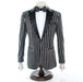 Men's Black And Silver Pinstripe Tuxedo