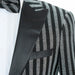 Men's Black And Silver Pinstripe Tuxedo