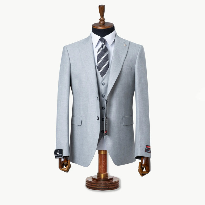 Hugo | Ash Gray 3-Piece Tailored-Fit Suit