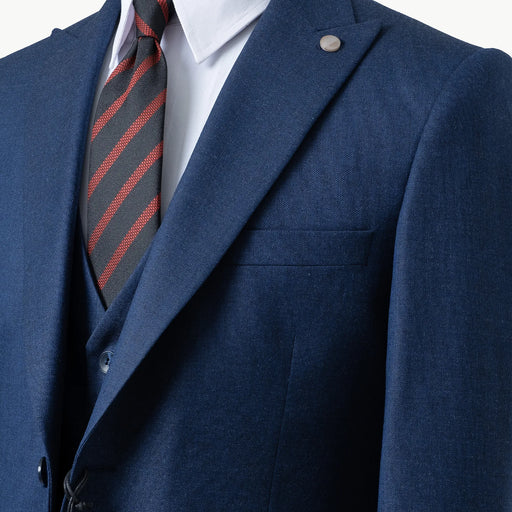 Hugo | Navy Blue 3-Piece Tailored-Fit Suit