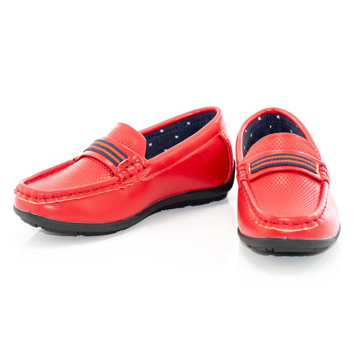 Kids' Red Slip-On Dress Loafer Shoe