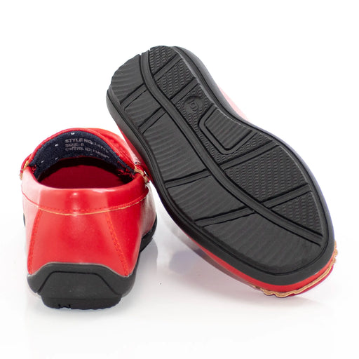 Kids' Red Slip-On Dress Loafer Shoe