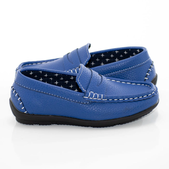 Kids' Blue Penny Loafer Dress Shoe