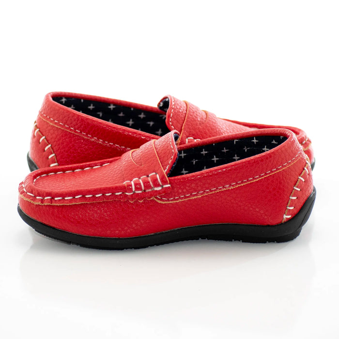 Kids' Red Penny Loafer Dress Shoe