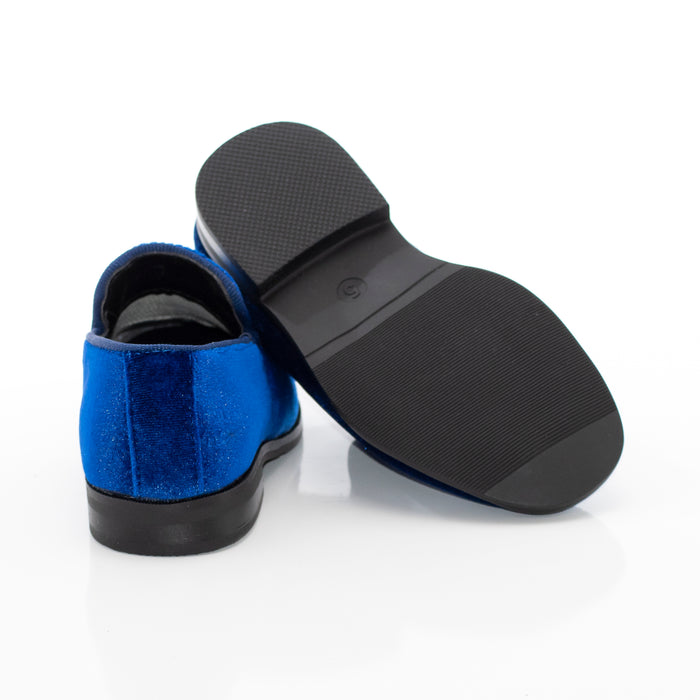 Royal Blue Velvet Kids Loafer