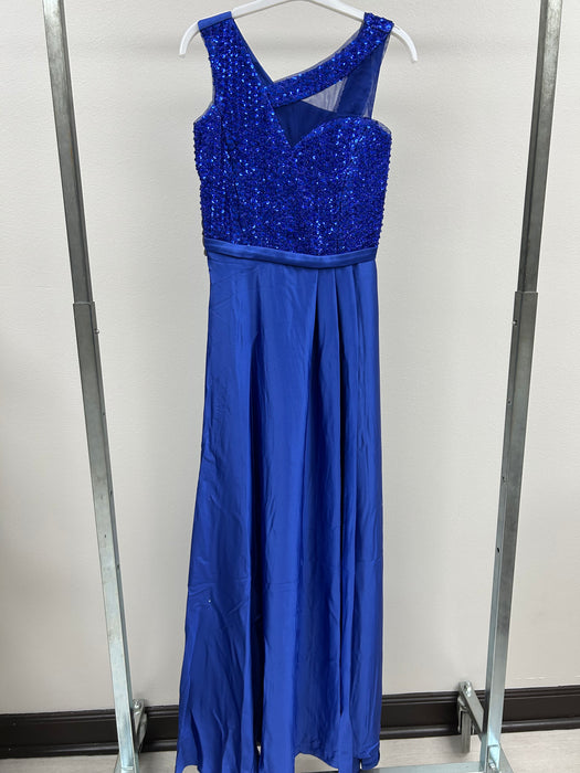 Ink Blue Glittery Long Dress