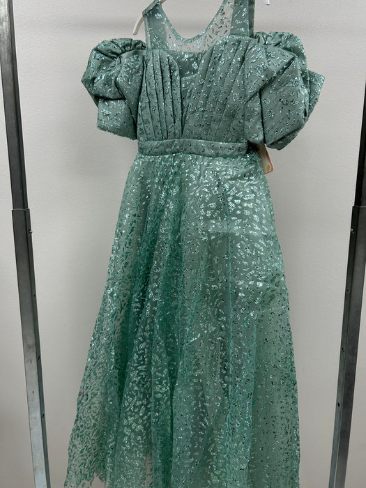 Sage Embroidered With Green Long Dress