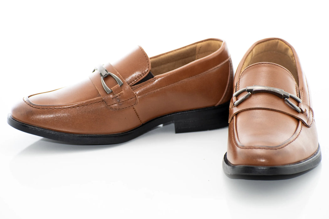 Cognac Slip-On Kids Bit Loafer