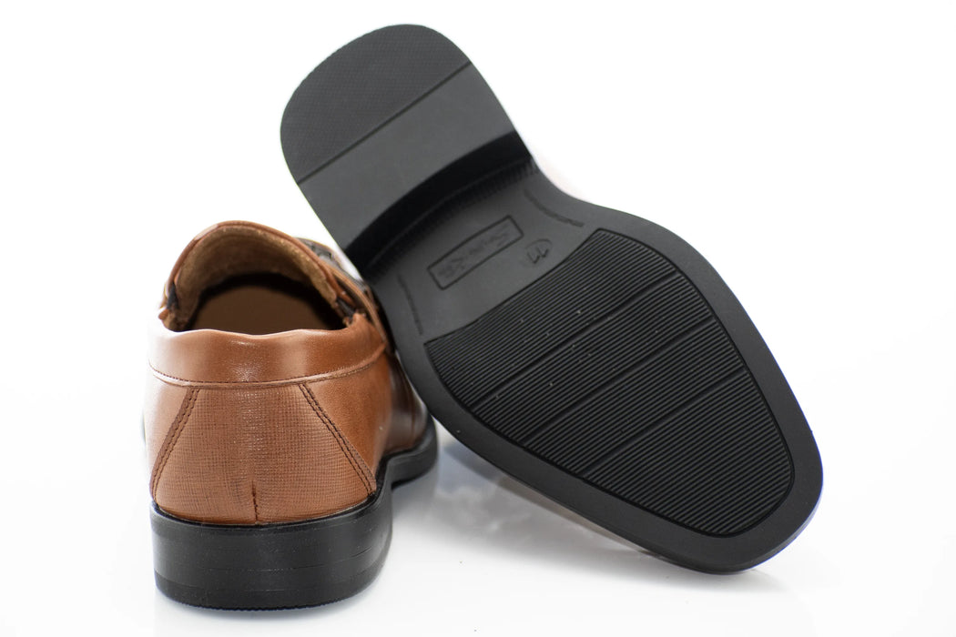 Cognac Slip-On Kids Bit Loafer