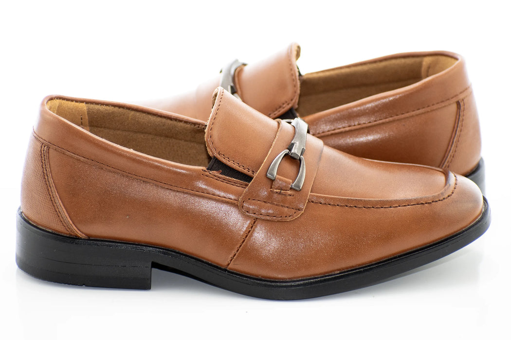 Cognac Slip-On Kids Bit Loafer