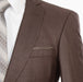 Brown Twill 3-Piece Tailored-Fit Suit