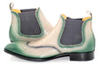 Green and Bone Ombre Leather Chelsea Boot