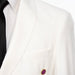 White and Lilac Split-Color 2-Piece Tailored-Fit Wool Suit