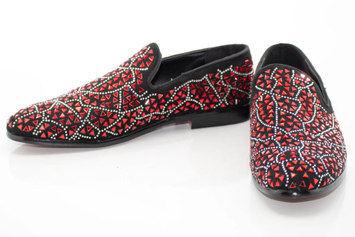Red Sparkling Rhinestone Fashion Loafer