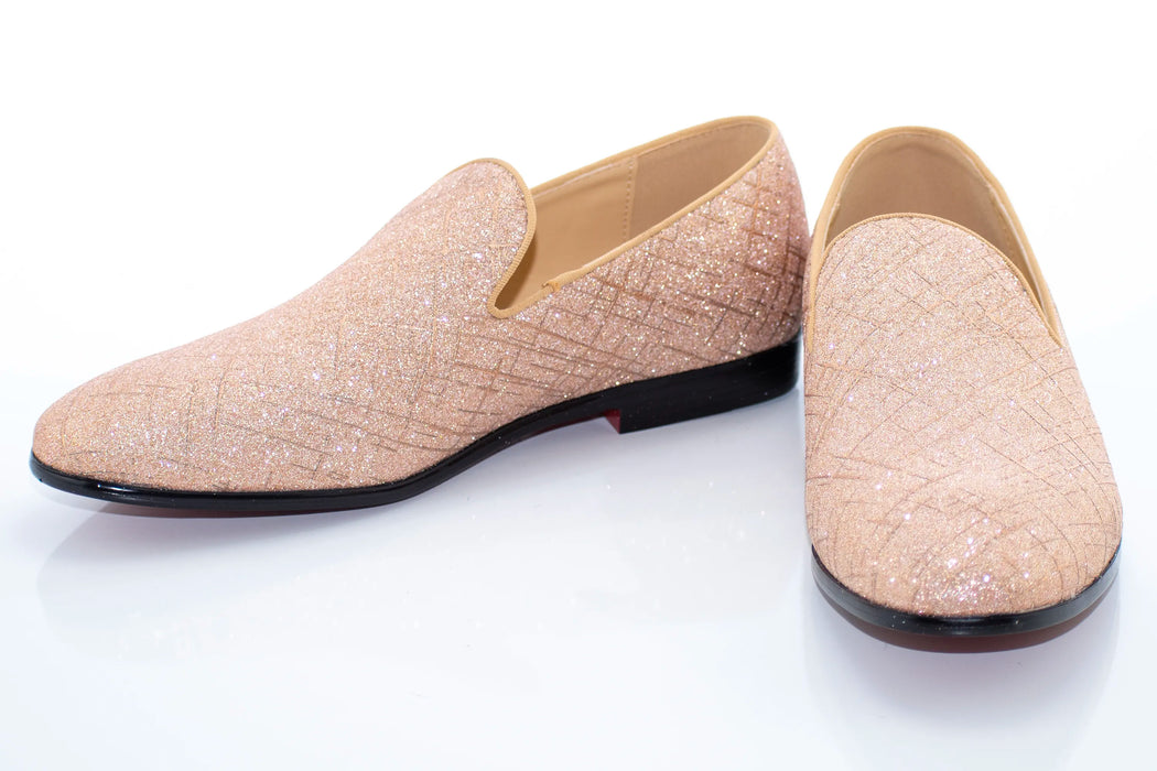 Dusty Rose Crosshatch Textured Dress Loafer