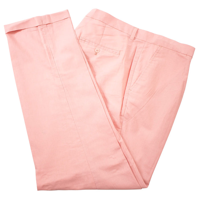 Salmon Pink Linen Dress Pants
