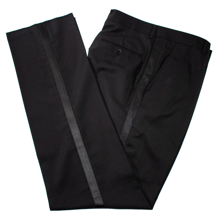 Black 3-Piece Slim-Fit Tailcoat Tuxedo