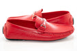 Red Tribal Textured Bit Driver Loafer