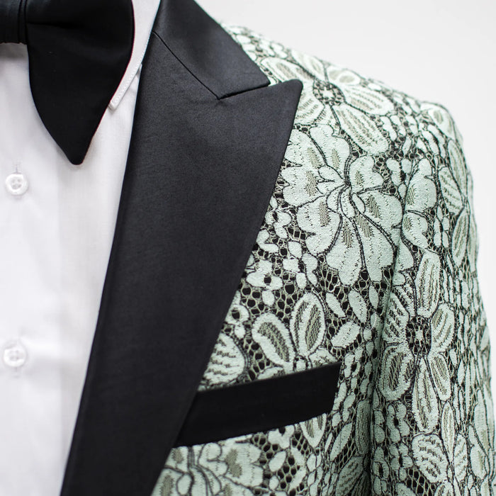 Aqua Lace Slim-Fit Tuxedo Jacket