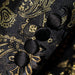Black and Gold Paisley Slim-Fit Tuxedo Jacket