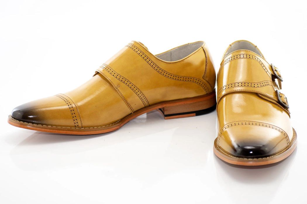 Scotch Leather Double Monk Strap Cap-Toe