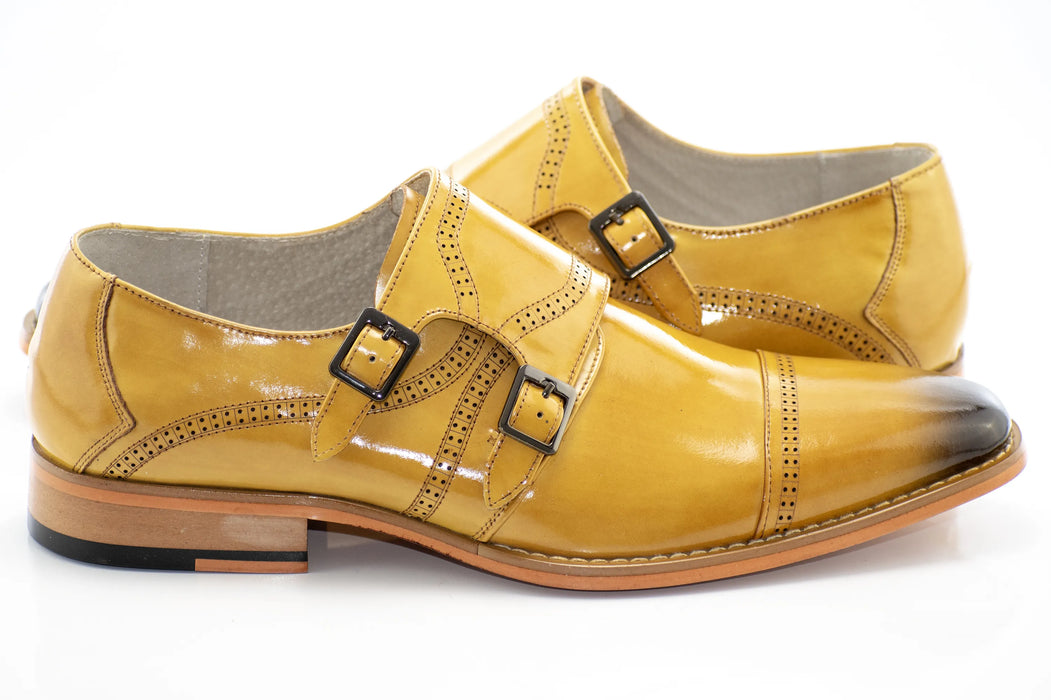 Scotch Leather Double Monk Strap Cap-Toe